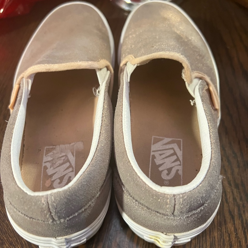 Gold glitter vans